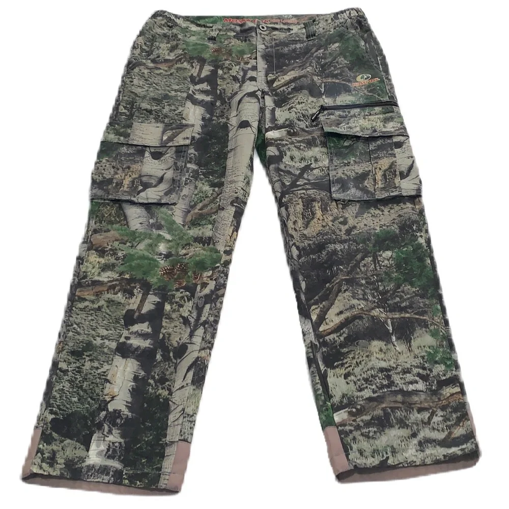 Mossy Oak Mountain Country Men Relaxed Fit Camo Cargo Pants Size 38/32
